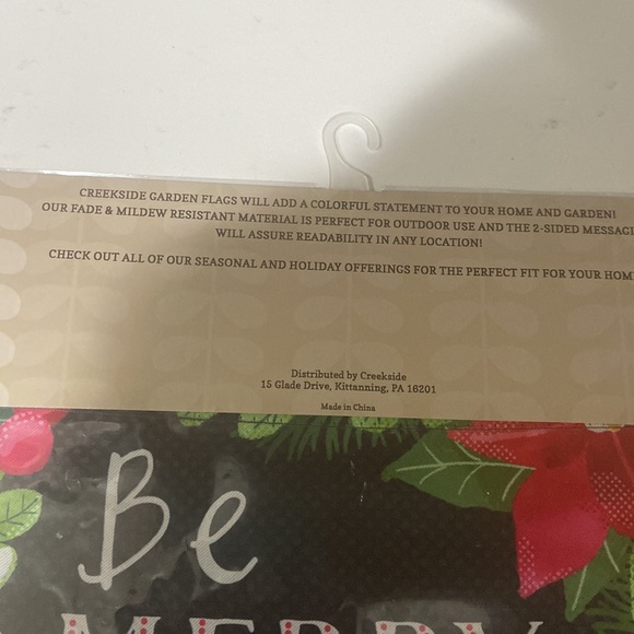 Garden flag Be Merry Shine Bright NEW  Creekside garden flag double-sided - Picture 6 of 6